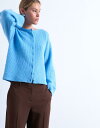 【送料無料】 トップショップ レディース カーディガン アウター Topshop knit easy ribbed relaxed cardigan in bl...