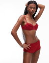 【送料無料】 フランキーズ ビキニ レディース ボトムスのみ 水着 Frankie's Bikinis X Bella Hadid bikini bottom short in dark red RED