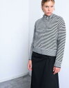 【送料無料】 トップショップ レディース カーディガン アウター Topshop knit striped cardigan and scarf in blac...