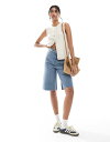 【送料無料】 デイジーストリート レディース ハーフパンツ・ショーツ ボトムス Daisy Street low rise denim jorts in blue BLUE DENIM