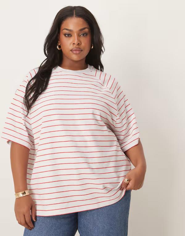 エイソス レディース トップス Tシャツ ヴィンテージ シャツ ASOS Curve ASOS DESIGN Curve textured v..