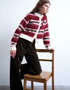 【送料無料】 トップショップ レディース カーディガン アウター Topshop knit fluffy striped cardigan in pink pi...