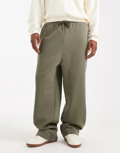 【送料無料】 エイソス メンズ カジュアルパンツ ボトムス ASOS DESIGN essential wide leg sweatpants in khaki Dusty olive 【送料無料】 エイソス メンズ カジュアルパンツ ボトムス ASOS DESIGN essential wide leg sweatpants in khaki Dusty olive