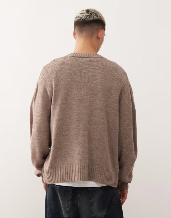 コルージョン メンズ アウター パーカー・スウェット カーディガン COLLUSION brown cardigan BROWN ブラウン