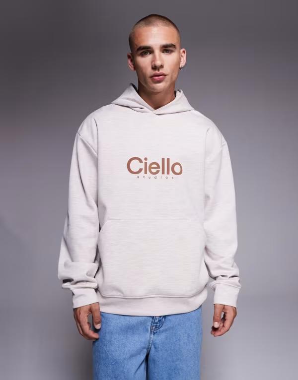 エイソス メンズ アウター パーカー・スウェット プリント スキューバ パーカー ASOS DESIGN oversized..