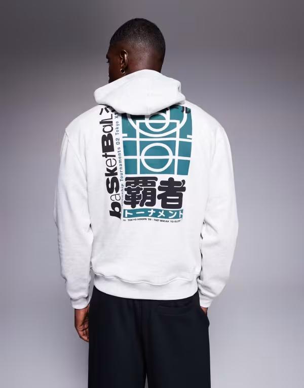 エイソス メンズ アウター パーカー・スウェット プリント パーカー ASOS DESIGN hoodie with back pri..