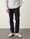 【送料無料】 マンゴ メンズ カジュアルパンツ ボトムス Mango cotton slim fit pants in navy NAVY