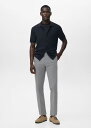 【送料無料】 マンゴ メンズ カジュアルパンツ ボトムス Mango tailored pleated front tapered pants in light gray LIGHT GRAY
