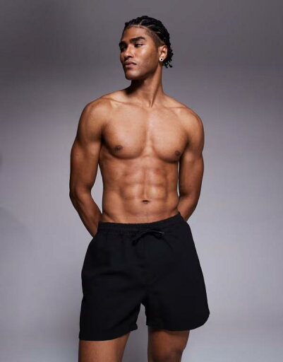 【送料無料】 エイソス メンズ ハーフパンツ・ショーツ 水着 ASOS DESIGN swim shorts in short length in black Black 【送料無料】 エイソス メンズ ハーフパンツ・ショーツ 水着 ASOS DESIGN swim shorts in short length in black Black