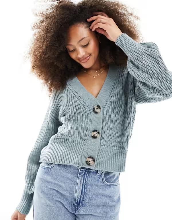 ジェイディーワイ レディース アウター カーディガン JDY slouchy long sleeve cardigan in sage LIGHT..