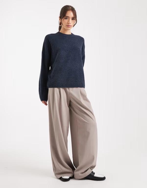 ヴェロモーダ レディース アウター ニット・セーター セーター Vero Moda soft o-neck sweater Navy bl..