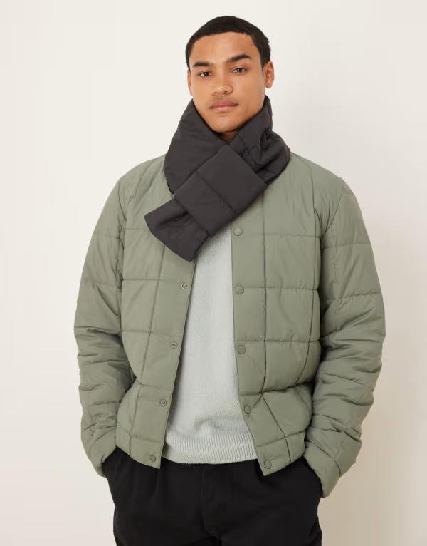 エイソス メンズ アクセサリー マフラー・ストール・スカーフ ASOS DESIGN padded quilt packable scar..