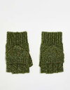 ネイティブユース レディース アクセサリー 手袋 セーター GREEN Native Youth fold detail knit gloves in gree...