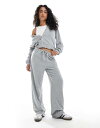 フォース&レックレス レディース ボトムス カジュアルパンツ Gray 4th & Reckless terrycloth tie waist wide leg sweatpants in heather gray - part of a set