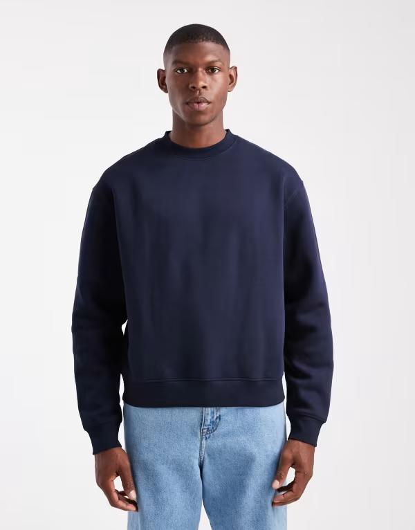 エイソス メンズ アウター パーカー・スウェット スウェット シャツ ASOS DESIGN essentials boxy rela..