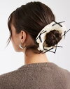 【送料無料】 ヴェロモーダ レディース ヘアアクセサリー アクセサリー Vero Moda bow applique scrunchie in cream Birch