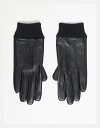 エイソス レディース アクセサリー 手袋 レザー Black ASOS DESIGN leather touch screen gloves with rib ...