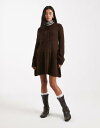 【送料無料】 ヴェロモーダ レディース ワンピース トップス Vero Moda soft knit button front mini dress in chocolate melange Chocolate