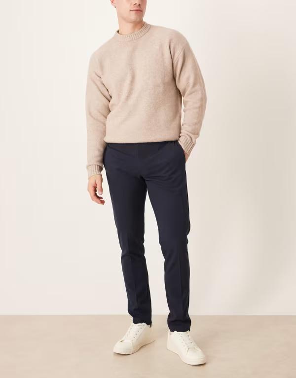 エイソス メンズ ボトムス カジュアルパンツ パンツ ASOS DESIGN smart skinny pants NAVY ネイビー