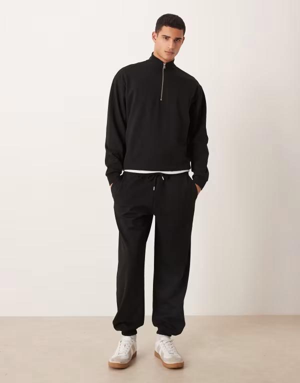 エイソス メンズ ボトムス カジュアルパンツ パンツ スウェットパンツ ASOS DESIGN breatheMAX oversized sweatpants - part of a set Black ブラック