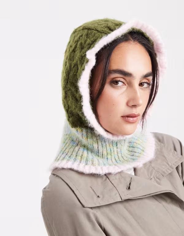 ReVida ŷԾŹ㤨֥ԡ ǥ ꡼ ˹ ե ˥å Pieces cable knit ruffle trim knit balaclava Birch Design 1B ꡼פβǤʤ13,980ߤˤʤޤ