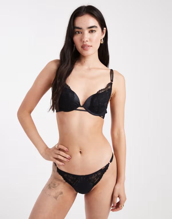 ドリーナ レディース アンダーウェア ブラジャー サテン Dorina Lyra Satin light padded plunge bra B..