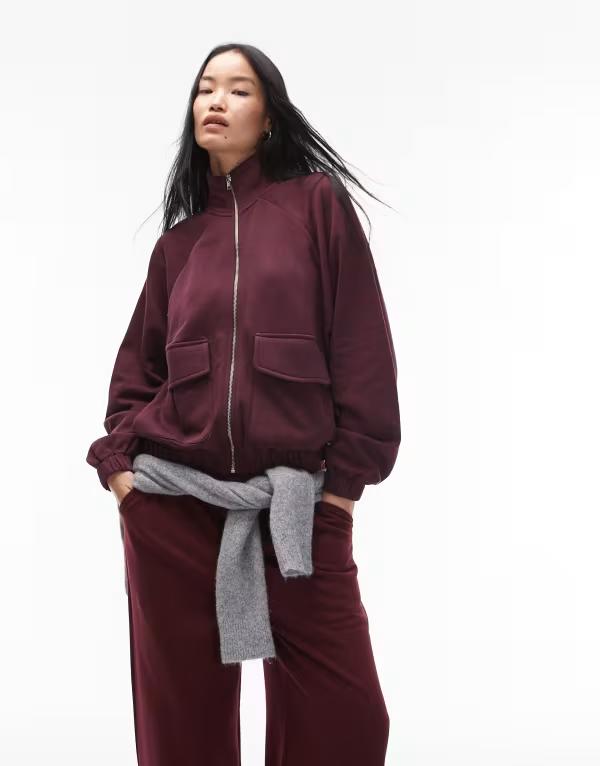 エイソス レディース アウター パーカー・スウェット スタンドネック シャツ ASOS DESIGN funnel neck ..