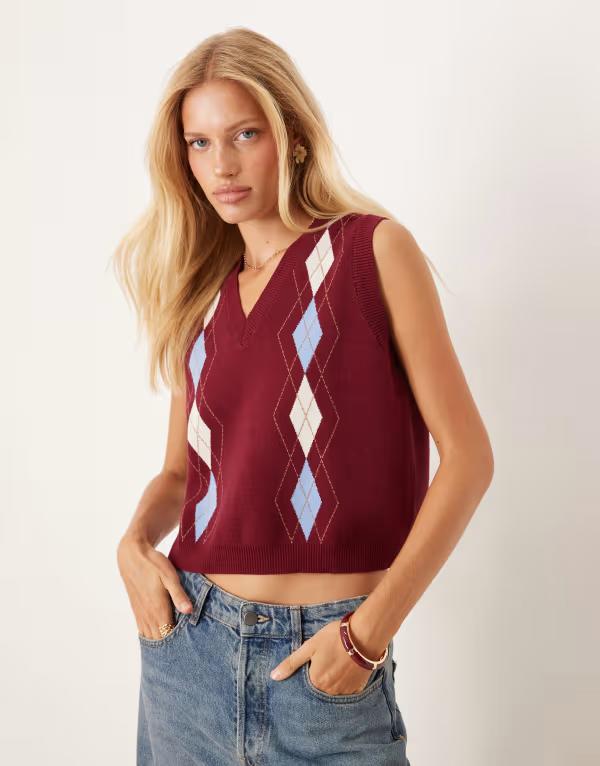  ǥ ȥåץ  ܥ ˥å ASOS DESIGN fine knit button down tank top with a...