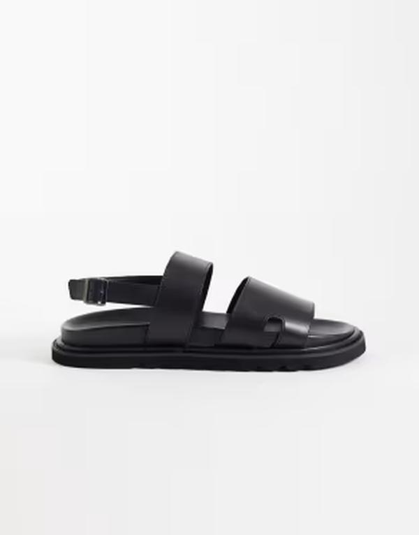 ウォークロンドン メンズ シューズ サンダル レザー Walk London Ezra Backstrap sandals leather Black ブラック