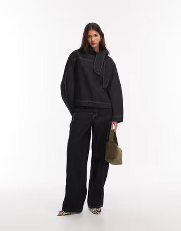 マンゴ レディース ボトムス デニムパンツ ジーンズ Mango Sila barreleg jeans wash - part of a set Black ブラック