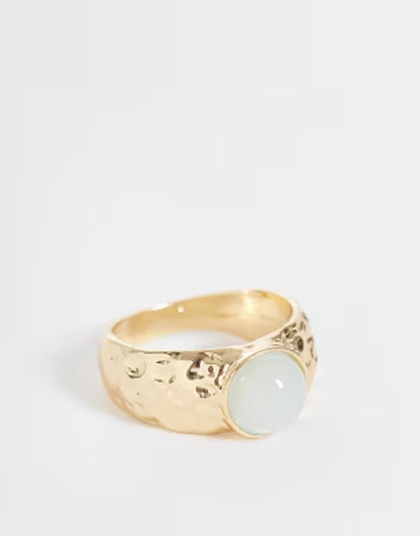 デザインビーロンドン レディース アクセサリー リング DesignB London hamme red ring with mint stone MINT ミント