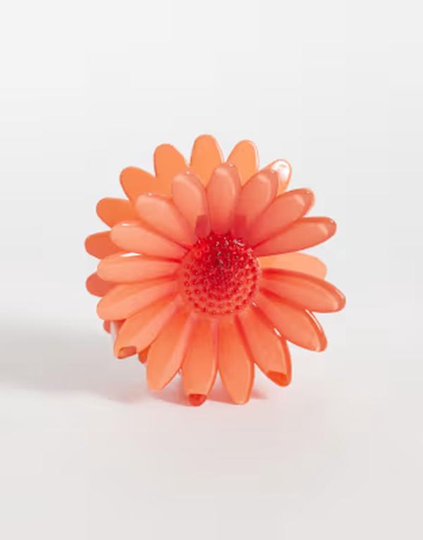 デザインビーロンドン レディース アクセサリー DesignB London flower hair claw in peach ピーチ