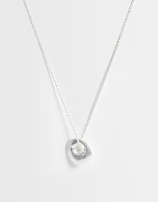 リクレイム ヴィンテージ レディース アクセサリー ネックレス・チョーカー・ペンダントトップ レース Reclaimed Vintage circle pendant chainecklace SILVER シルバー