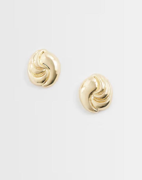Mangwo Women's Accessories Earrings Mangoversized stud earrings GOLD