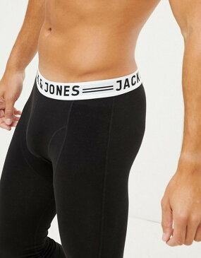 ジャック アンド ジョーンズ メンズ カジュアルパンツ ボトムス Jack & Jones long john lounge pant with trunk waistband Black