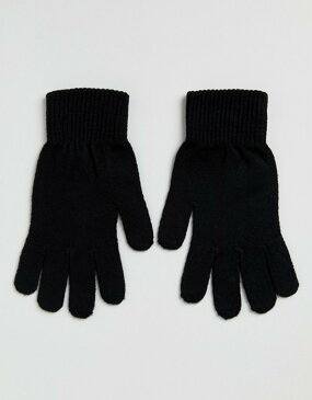 エイソス メンズ 手袋 アクセサリー ASOS DESIGN touchscreen gloves in black Black