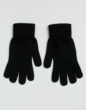 エイソス メンズ 手袋 アクセサリー ASOS DESIGN touchscreen gloves in black Black