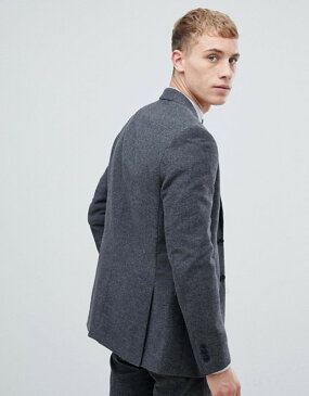 ジャック アンド ジョーンズ メンズ ジャケット・ブルゾン アウター Jack & Jones Premium blazer in slim fit with wool mix Dark grey melange