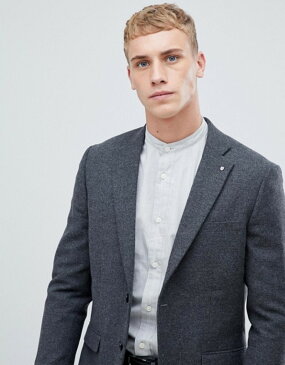 ジャック アンド ジョーンズ メンズ ジャケット・ブルゾン アウター Jack & Jones Premium blazer in slim fit with wool mix Dark grey melange