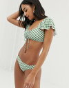 ファッションモンキー レディース ボトムスのみ 水着 Fashion Union sage apple high leg bikini bottom in multi Multi