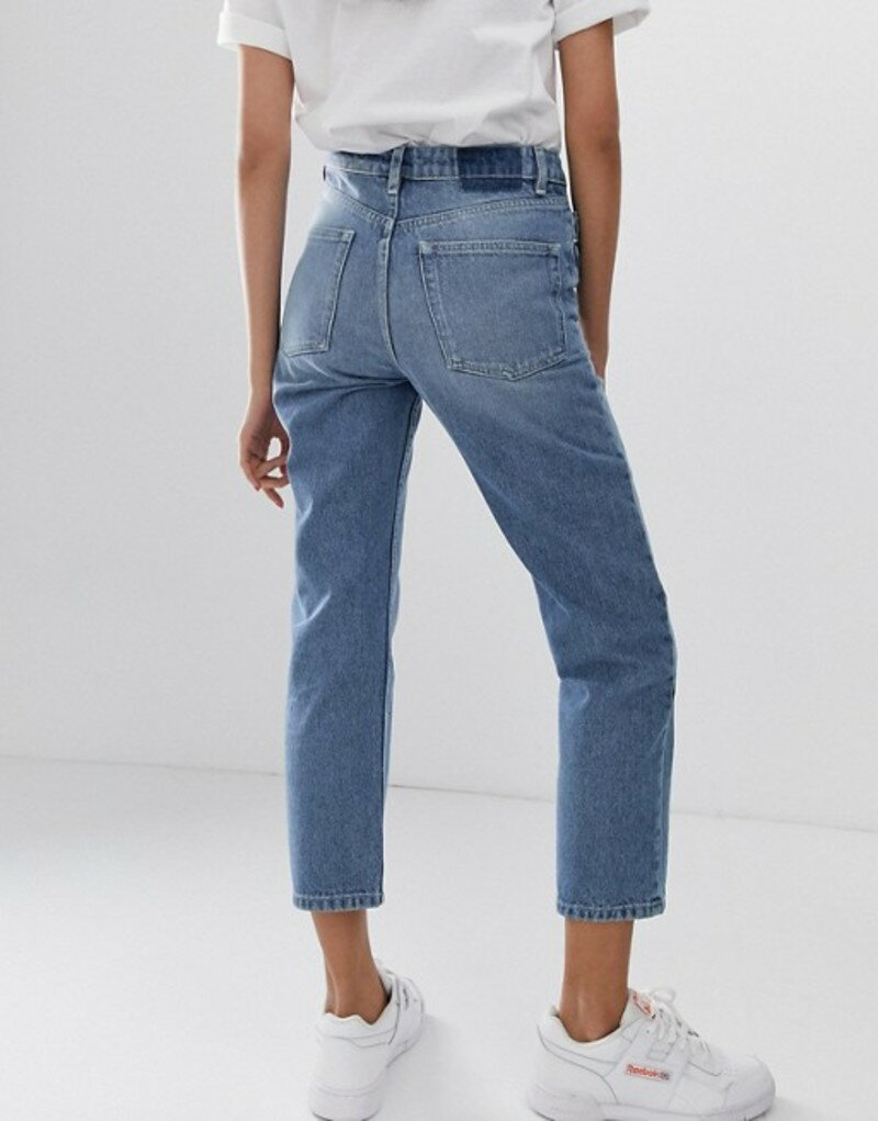 エイソス レディース デニムパンツ ボトムス ASOS DESIGN Recycled Florence authentic straight leg jeans in french blue wash Blue エイソス レディース デニムパンツ ボトムス ASOS DESIGN Recycled Florence authentic straight leg jeans in french blue wash Blue