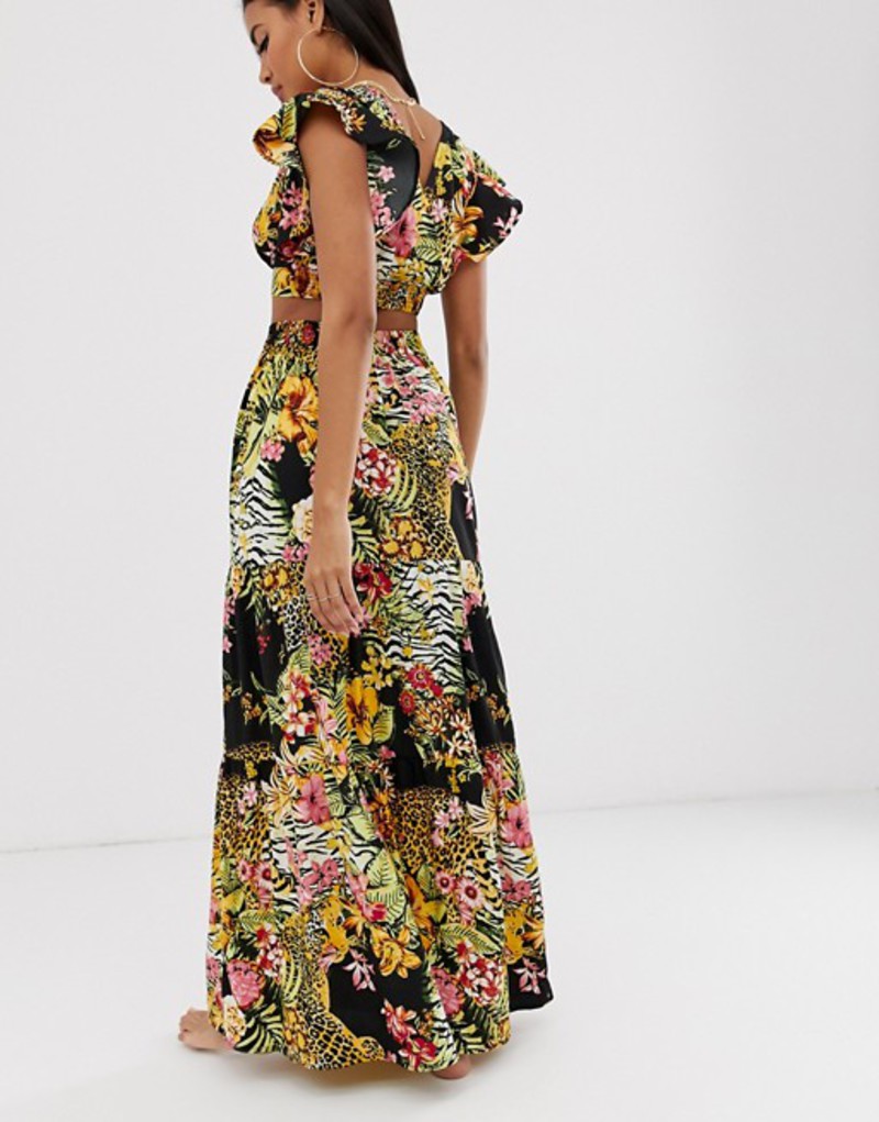 エイソス レディース スカート ボトムス ASOS DESIGN tiered ruffle beach maxi skirt in glam safari tropical print two-piece Safari tropical prin エイソス レディース スカート ボトムス ASOS DESIGN tiered ruffle beach maxi skirt in glam safari tropical print two-piece Safari tropical prin