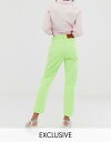 リクレイム ヴィンテージ レディース デニムパンツ ボトムス Reclaimed Vintage The '91 mom jean in apple wash Green