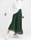 エイソス レディース スカート ボトムス ASOS DESIGN cut about wrap pleated city maxi skirt Green