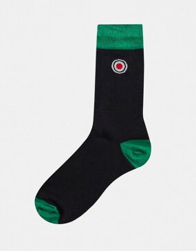 ランブレッタ メンズ 靴下 アンダーウェア Lambretta 5 pack black socks Black