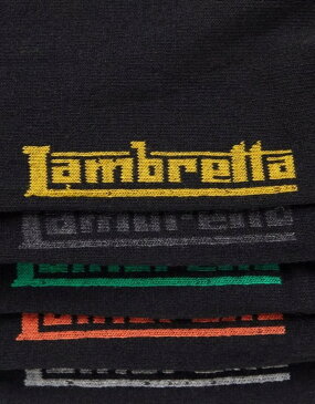 ランブレッタ メンズ 靴下 アンダーウェア Lambretta 5 pack black socks Black