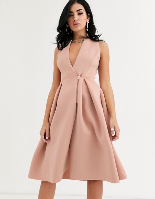 送料無料 サイズ交換無料 エイソス レディース Dress トップス ワンピース ワンピース Mahogany Rose Asos エイソス レディース ワンピース トップス Asos Design Tux Midi Prom Dress With Zip Detail Mahogany Rose Revida 店