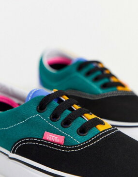 バンズ レディース スニーカー シューズ Vans Era Mix and Match sneakers in green multi Cadmium yell