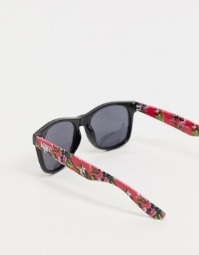 バンズ メンズ サングラス・アイウェア アクセサリー Vans Spicoli 4 sunglasses in pink floral Fuchsia purple trap