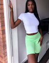 エイソス レディース ハーフパンツ・ショーツ ボトムス ASOS DESIGN two-piece legging short in apple green Apple green